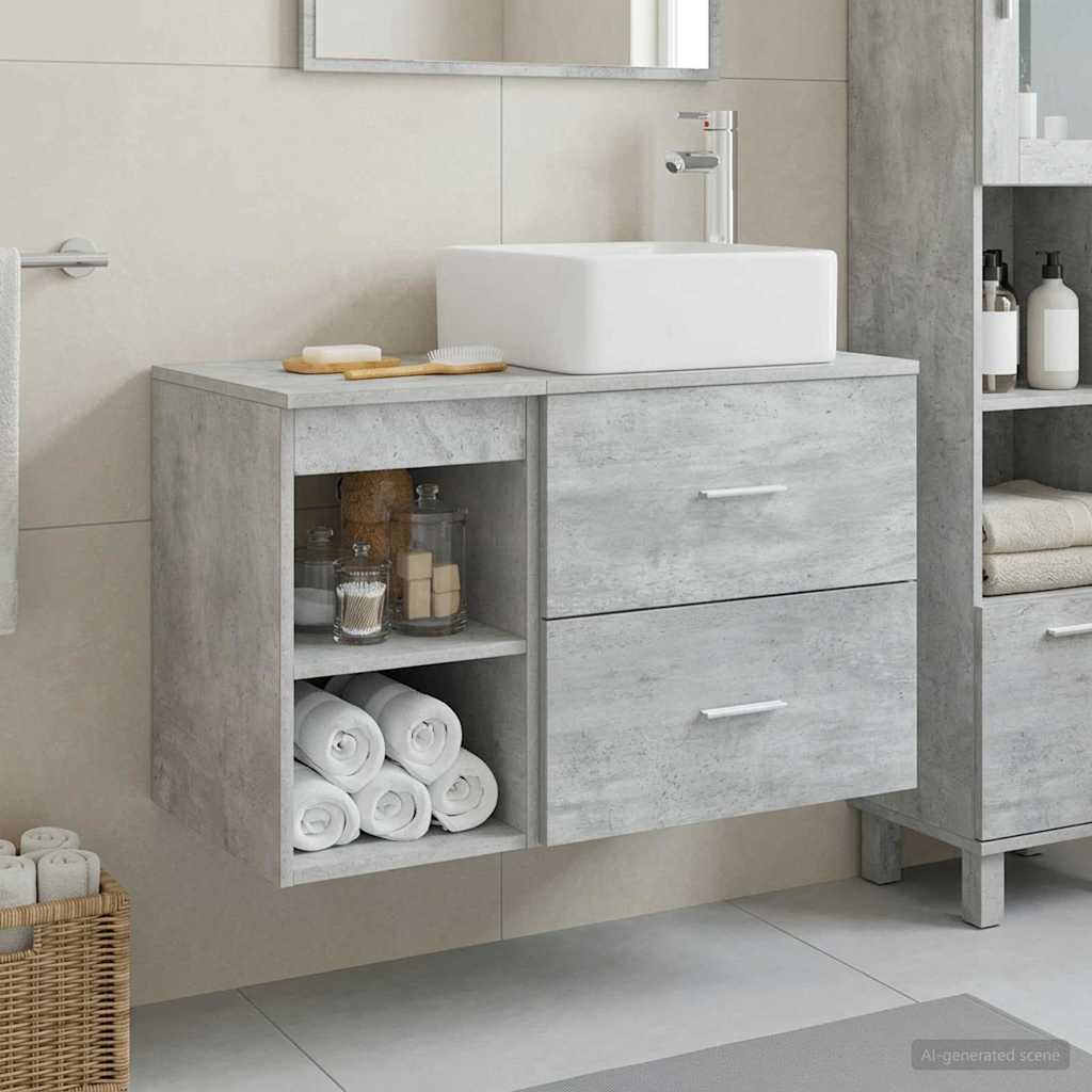 Badezimmermöbel-Set 2 Pcs Holzwerkstoff