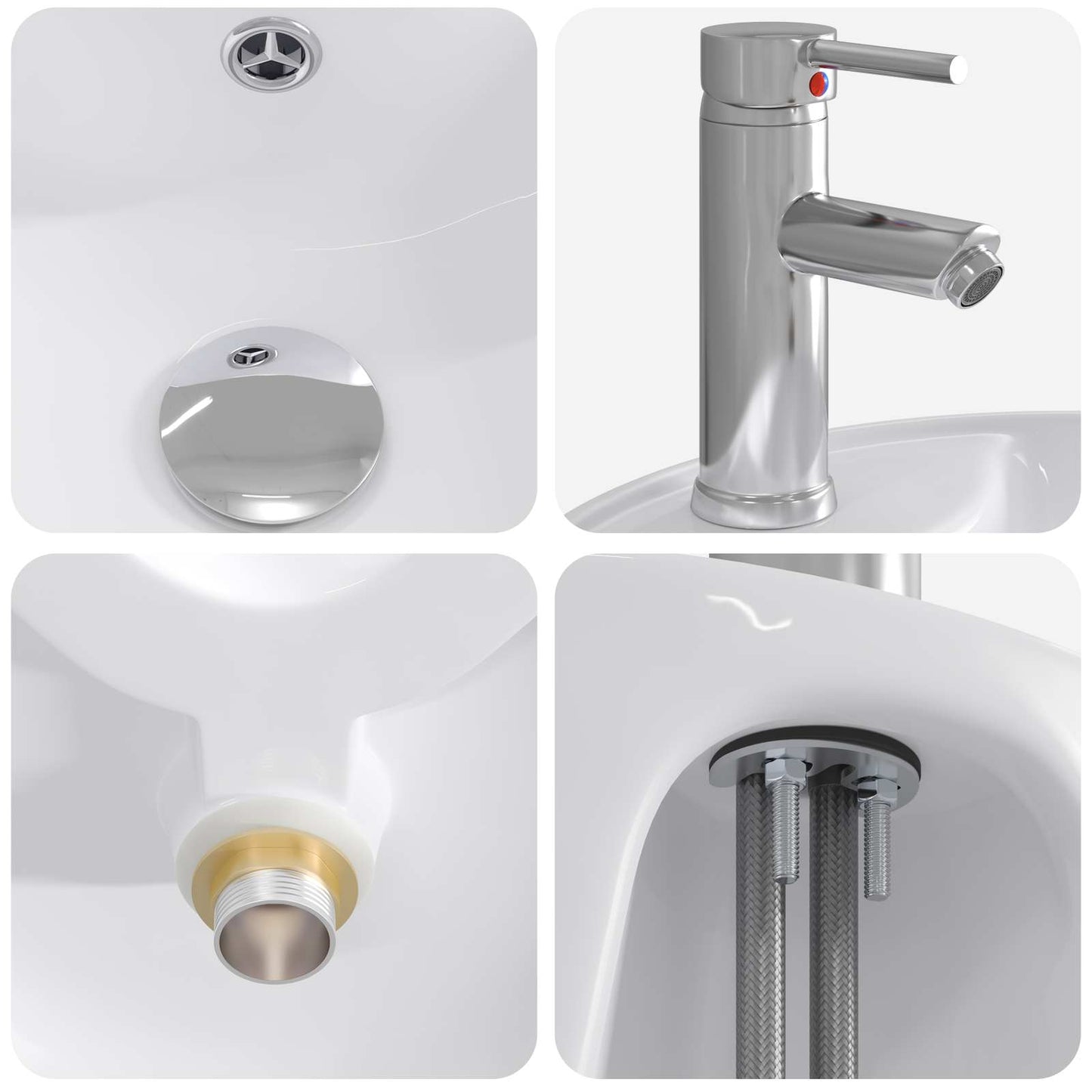 Badezimmermöbel-Set 2 Pcs Holzwerkstoff