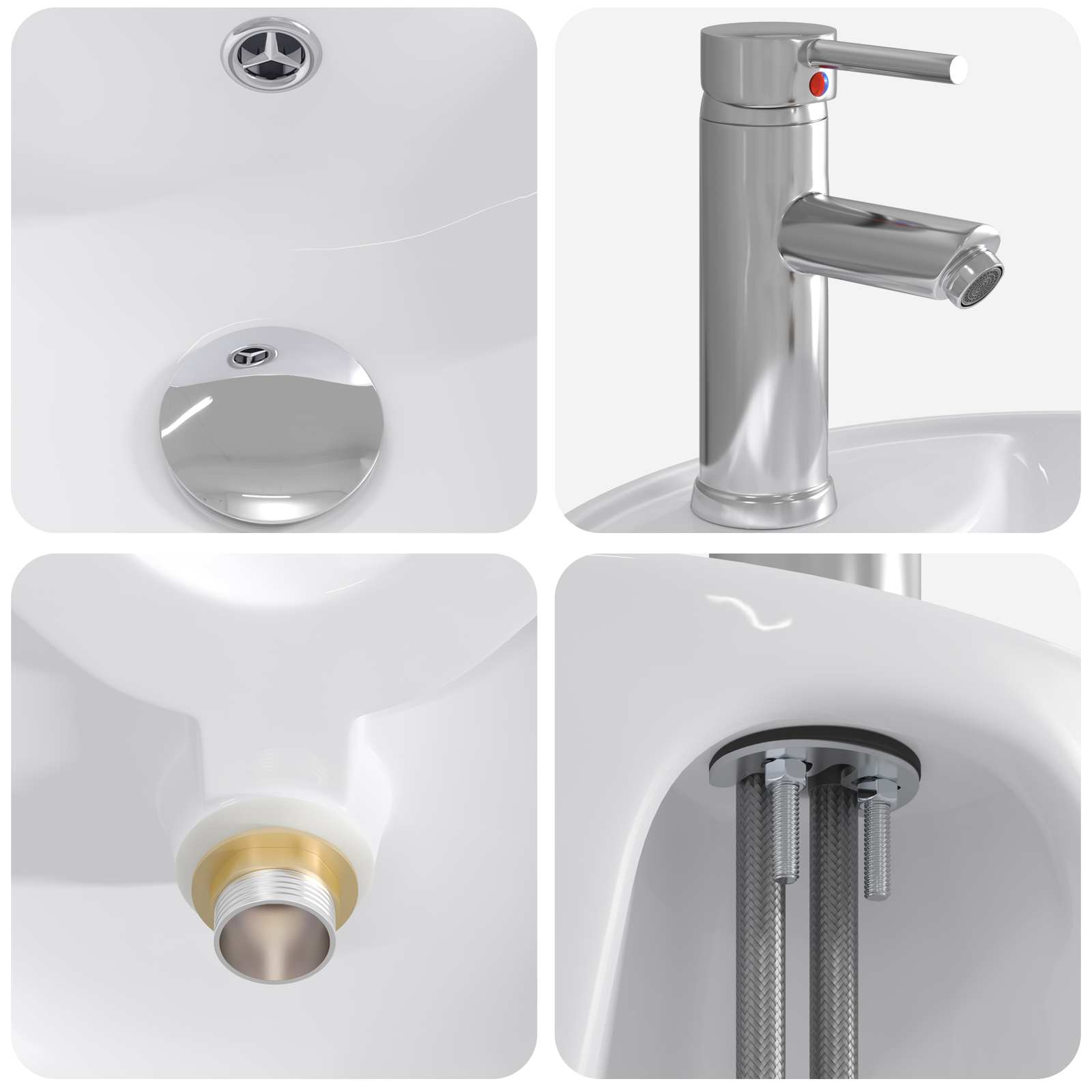 Badezimmermöbel-Set 2 Pcs Holzwerkstoff
