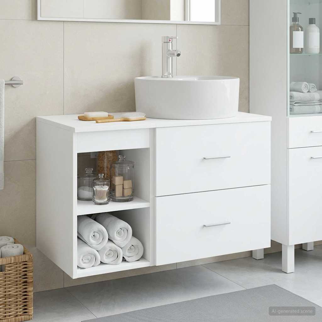 Badezimmermöbel-Set 2 Pcs Holzwerkstoff