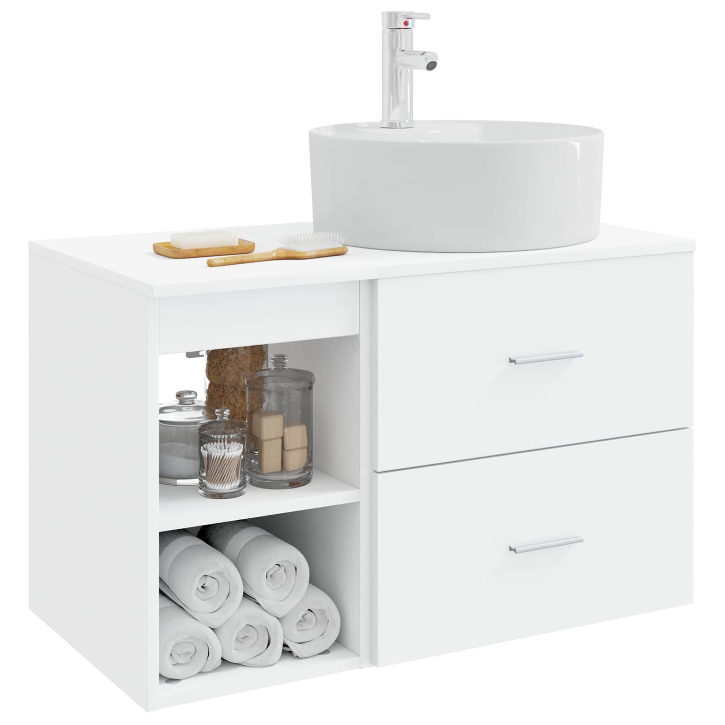 Badezimmermöbel-Set 2 Pcs Holzwerkstoff