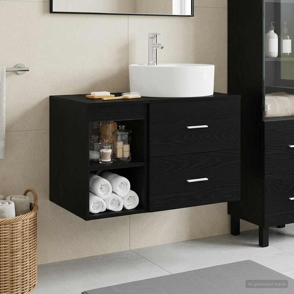 Badezimmermöbel-Set 2 Pcs Holzwerkstoff