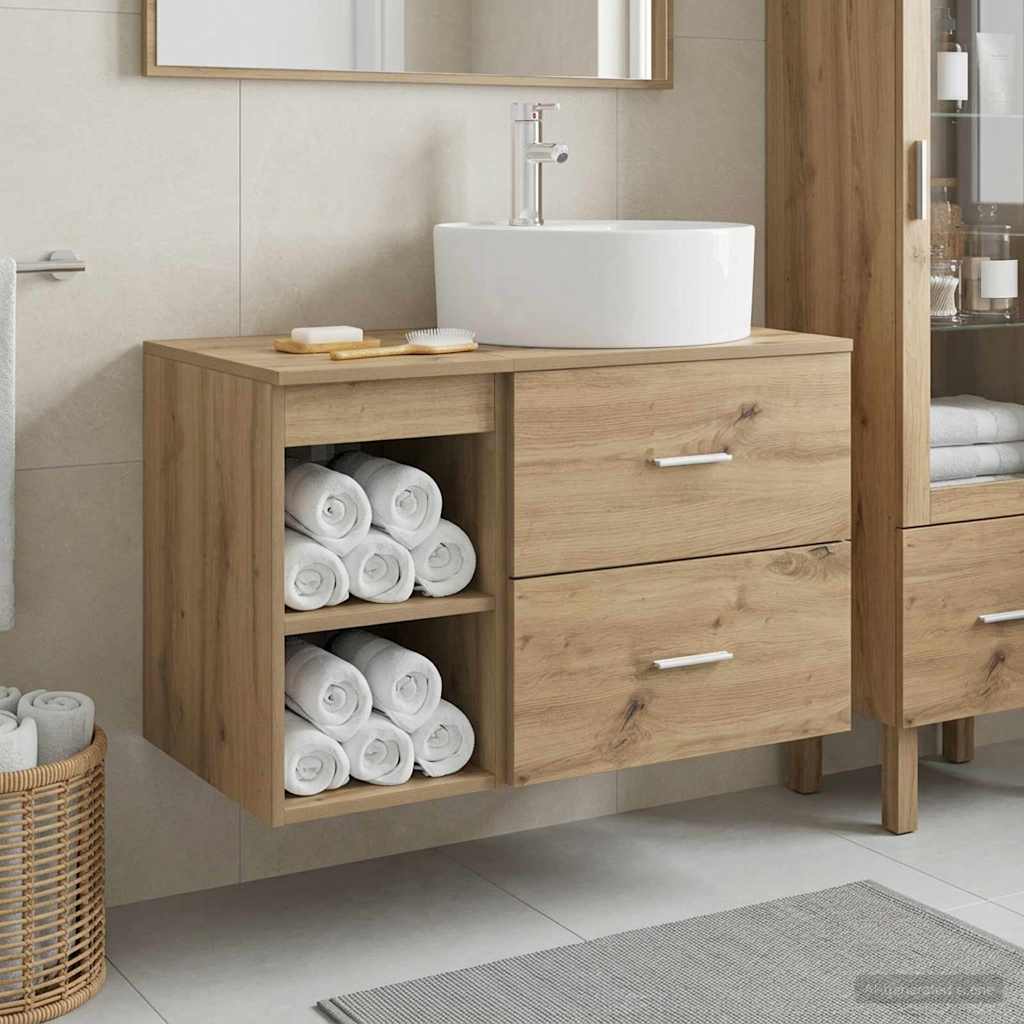 Badezimmermöbel-Set 2 Pcs Holzwerkstoff