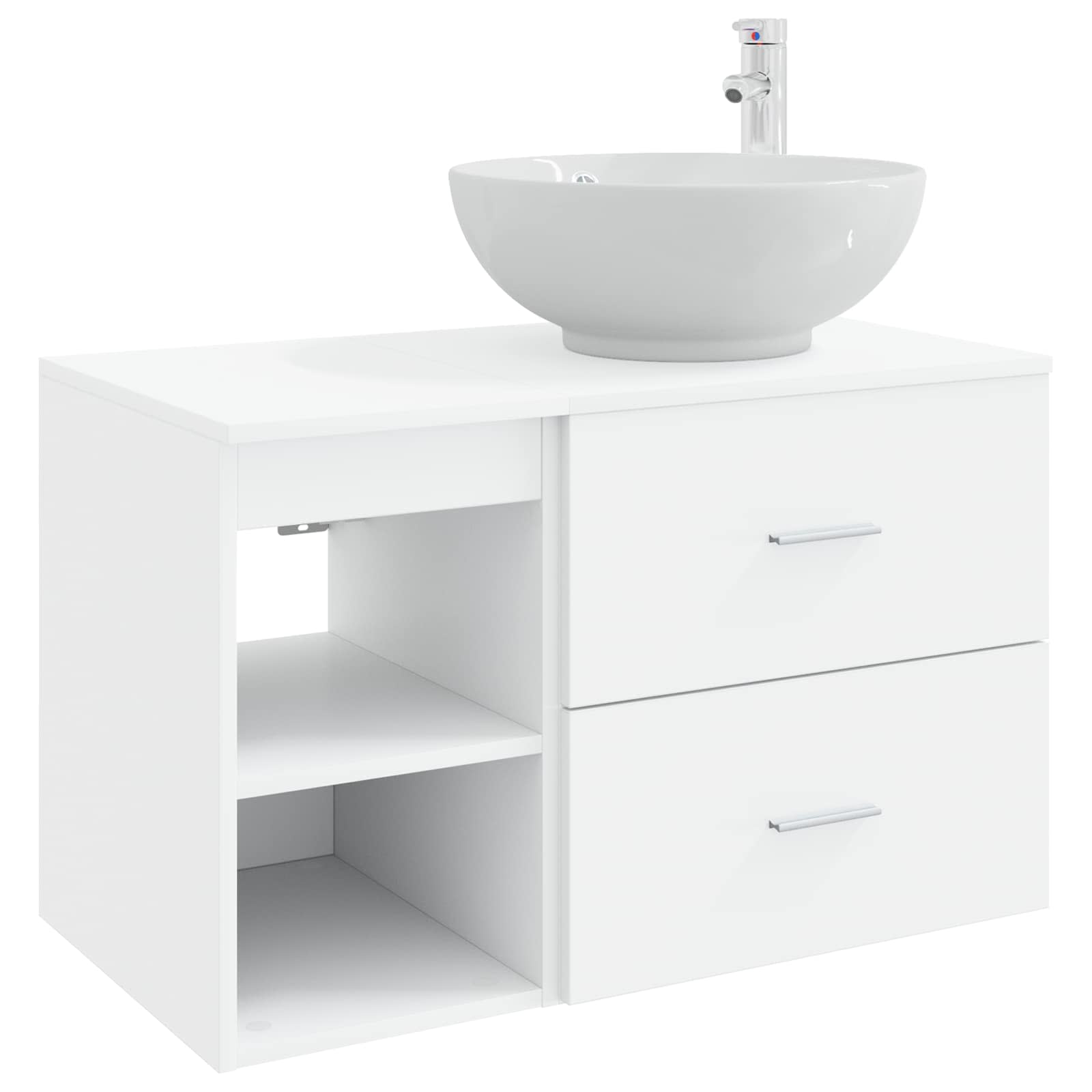 Badezimmermöbel-Set 2 Pcs Holzwerkstoff