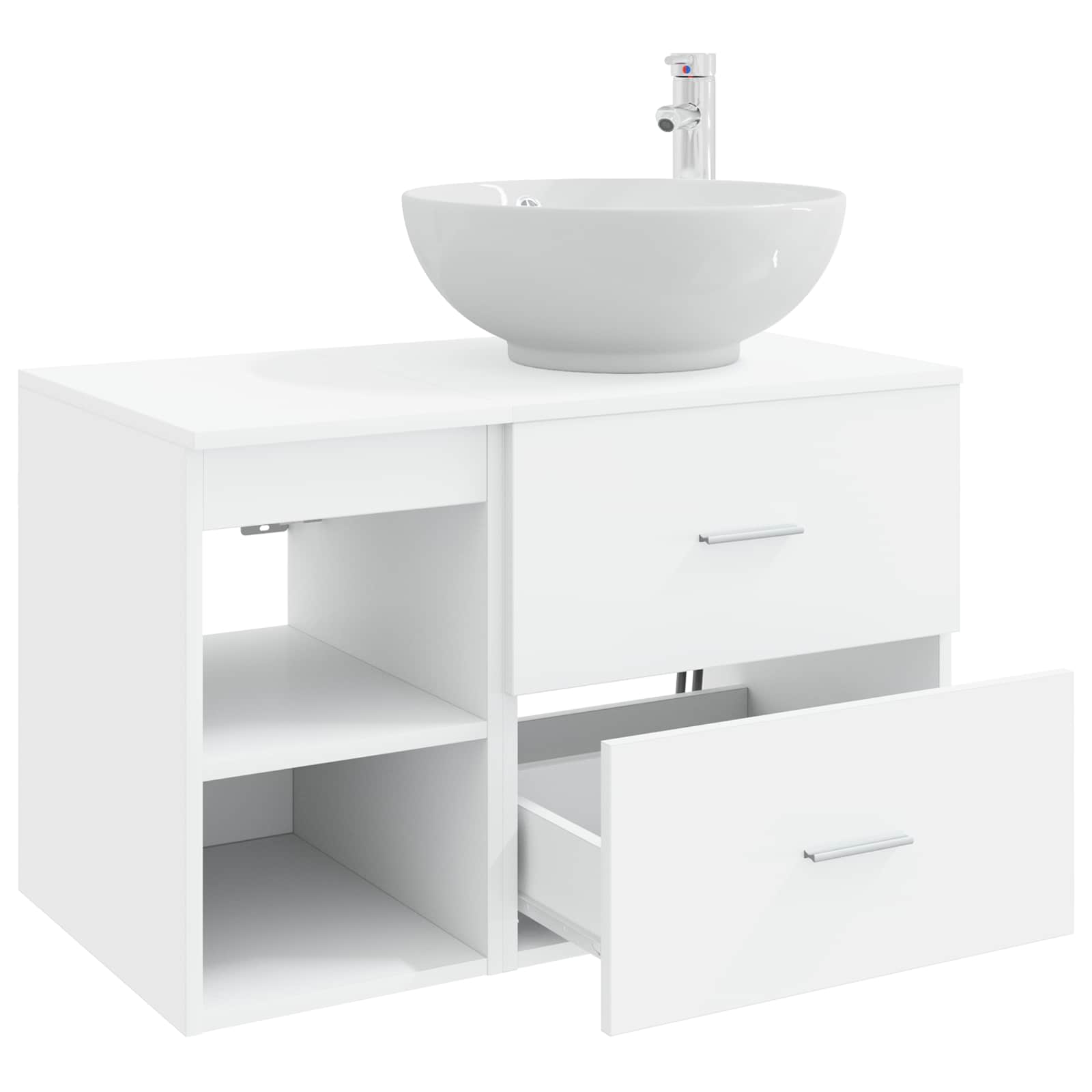 Badezimmermöbel-Set 2 Pcs Holzwerkstoff