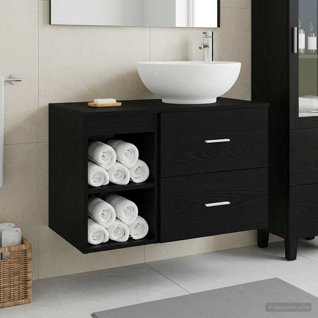 Badezimmermöbel-Set 2 Pcs Holzwerkstoff