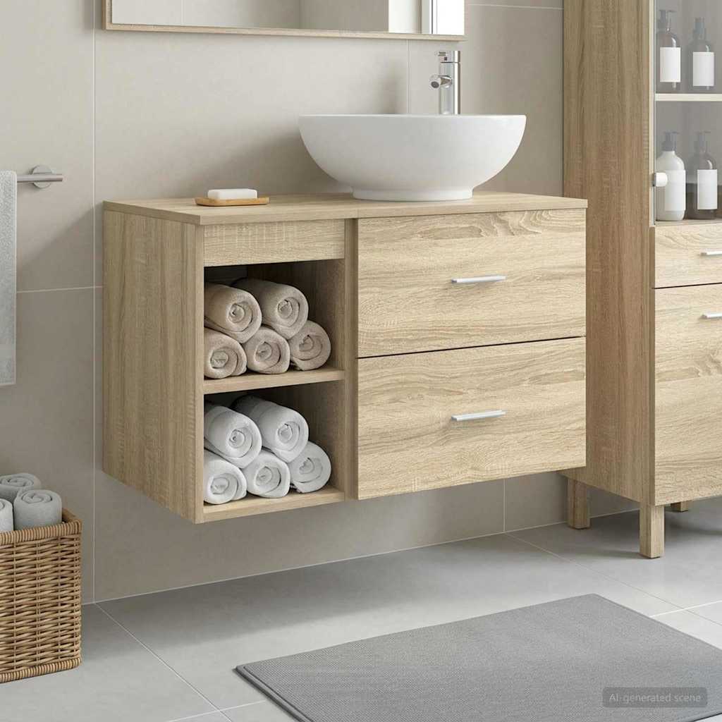 Badezimmermöbel-Set 2 Pcs Holzwerkstoff
