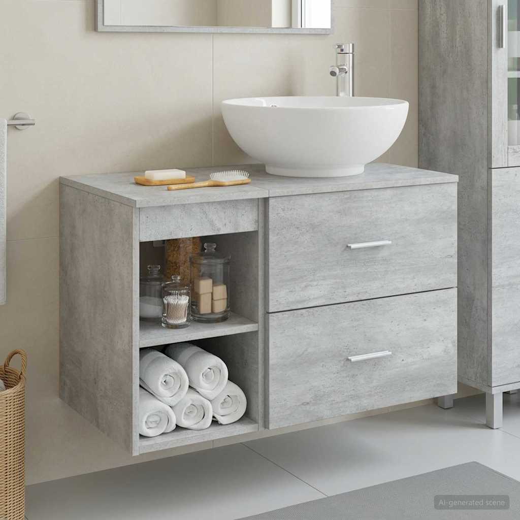 Badezimmermöbel-Set 2 Pcs Holzwerkstoff