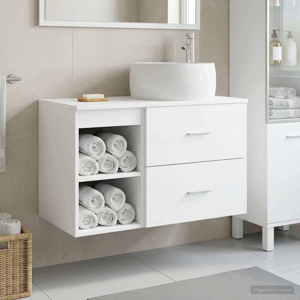 Badezimmermöbel-Set 2 Pcs Holzwerkstoff