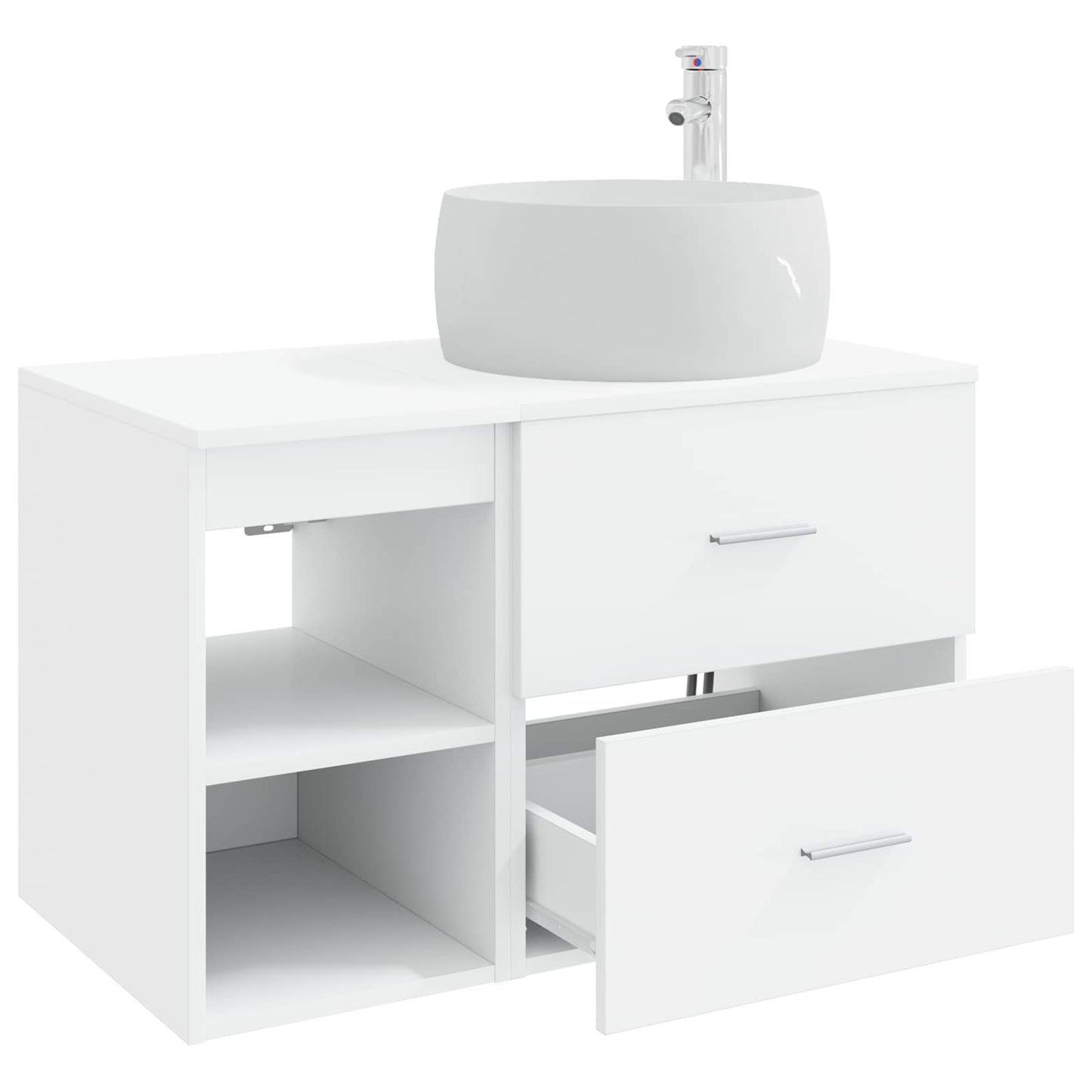 Badezimmermöbel-Set 2 Pcs Holzwerkstoff