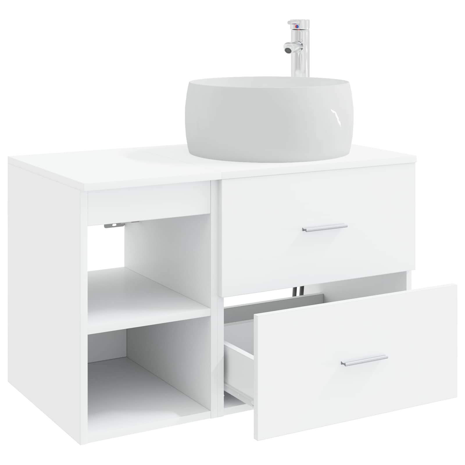 Badezimmermöbel-Set 2 Pcs Holzwerkstoff