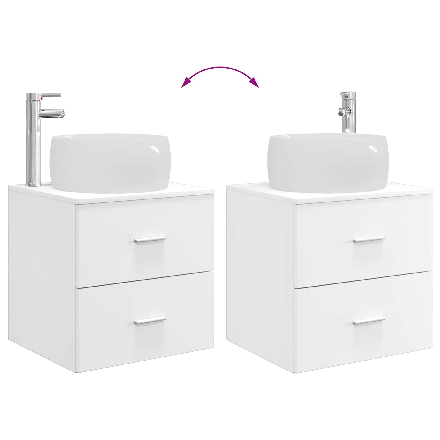 Badezimmermöbel-Set 2 Pcs Holzwerkstoff