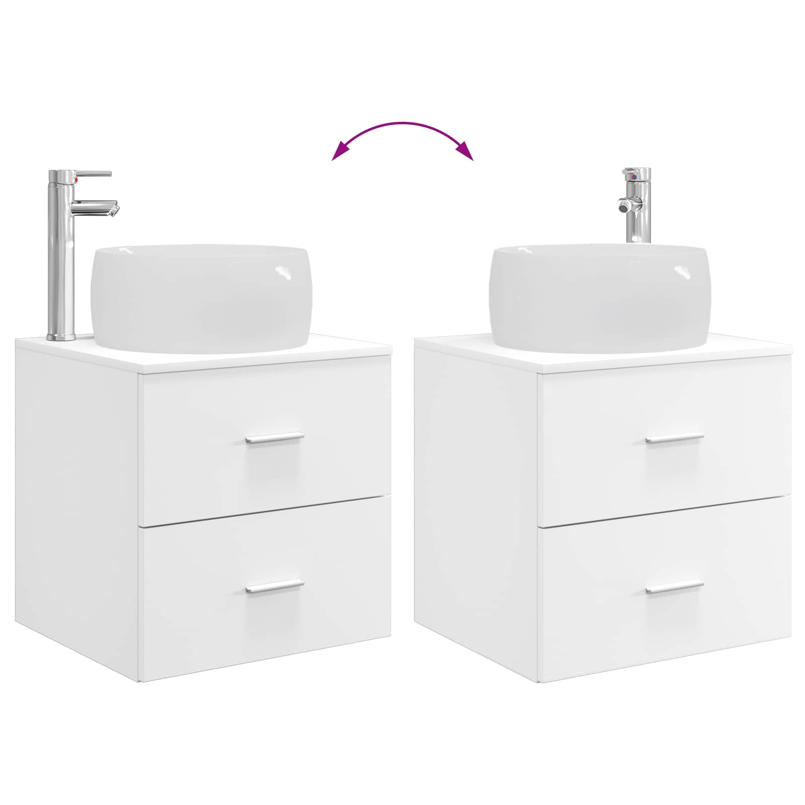 Badezimmermöbel-Set 2 Pcs Holzwerkstoff