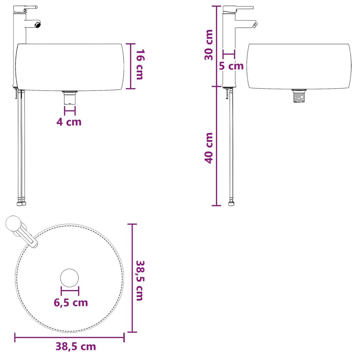 Badezimmermöbel-Set 2 Pcs Holzwerkstoff