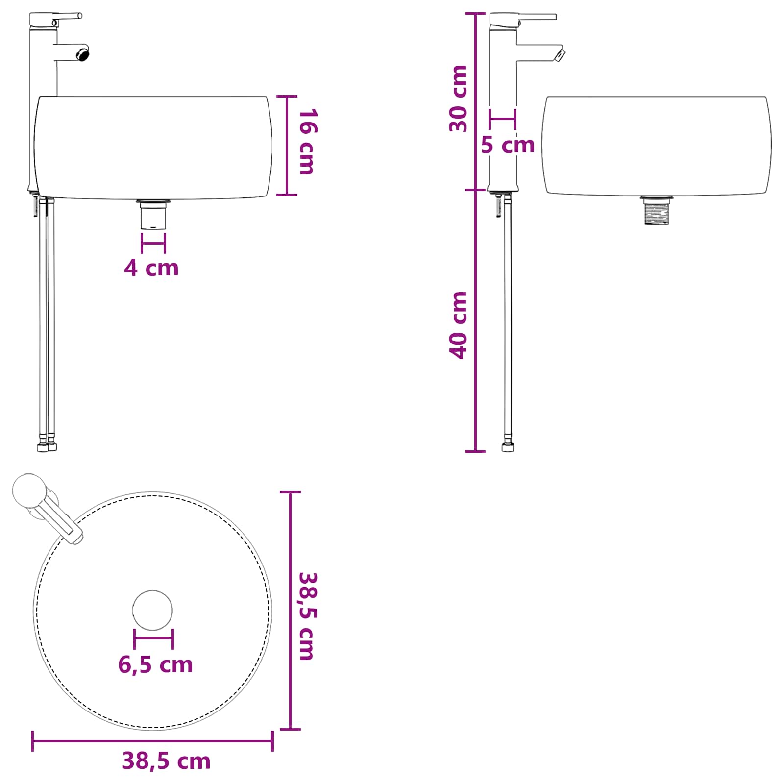 Badezimmermöbel-Set 2 Pcs Holzwerkstoff