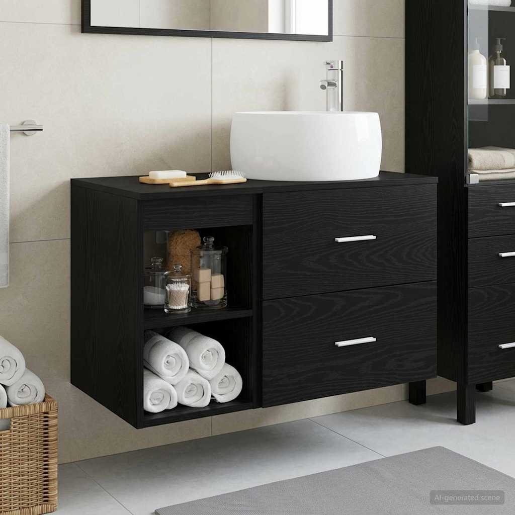 Badezimmermöbel-Set 2 Pcs Holzwerkstoff