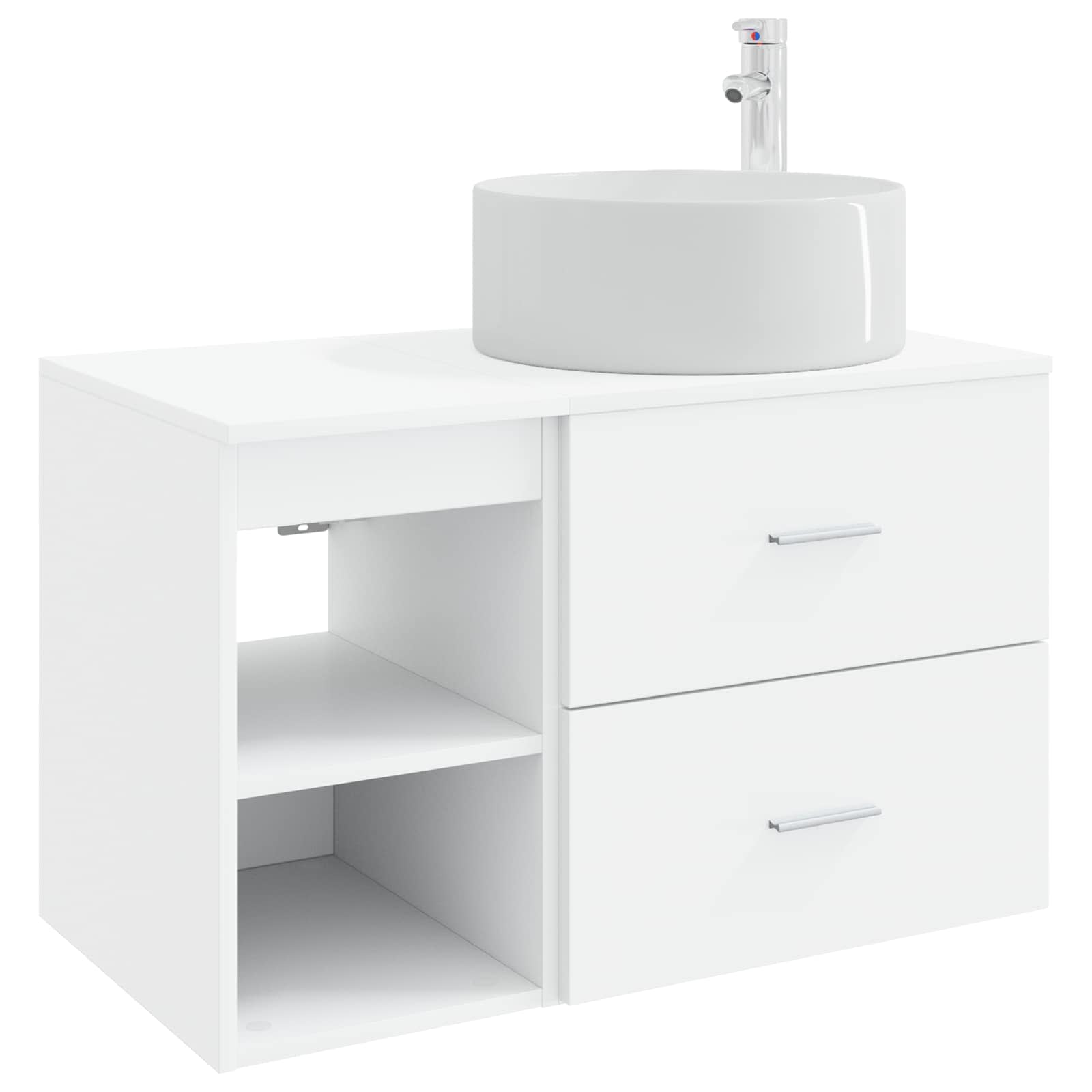 Badezimmermöbel-Set 2 Pcs Holzwerkstoff