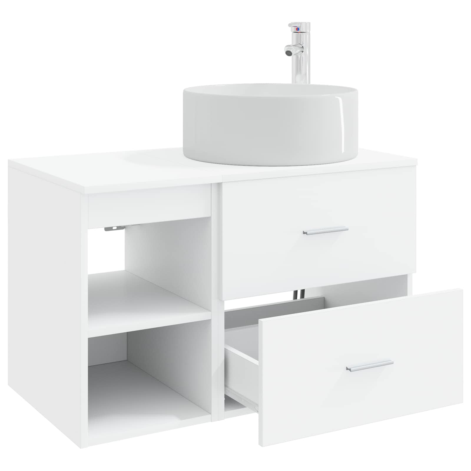 Badezimmermöbel-Set 2 Pcs Holzwerkstoff