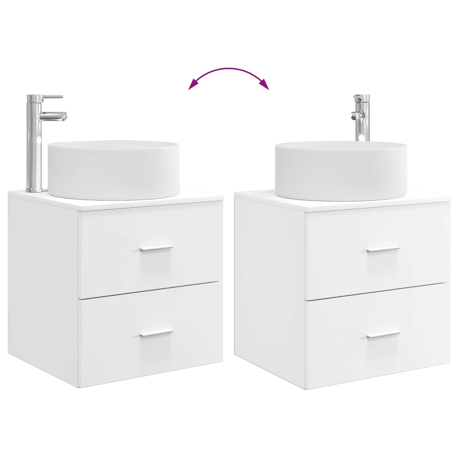 Badezimmermöbel-Set 2 Pcs Holzwerkstoff