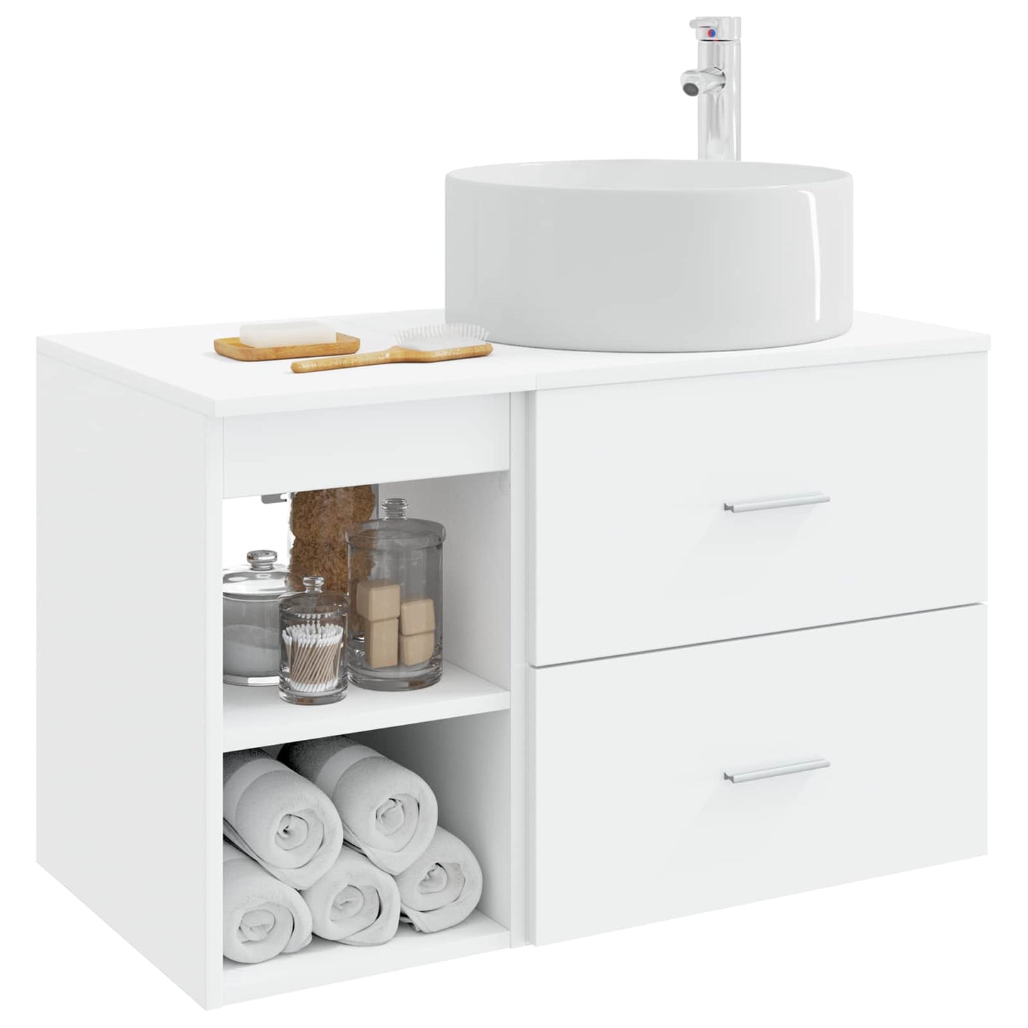 Badezimmermöbel-Set 2 Pcs Holzwerkstoff