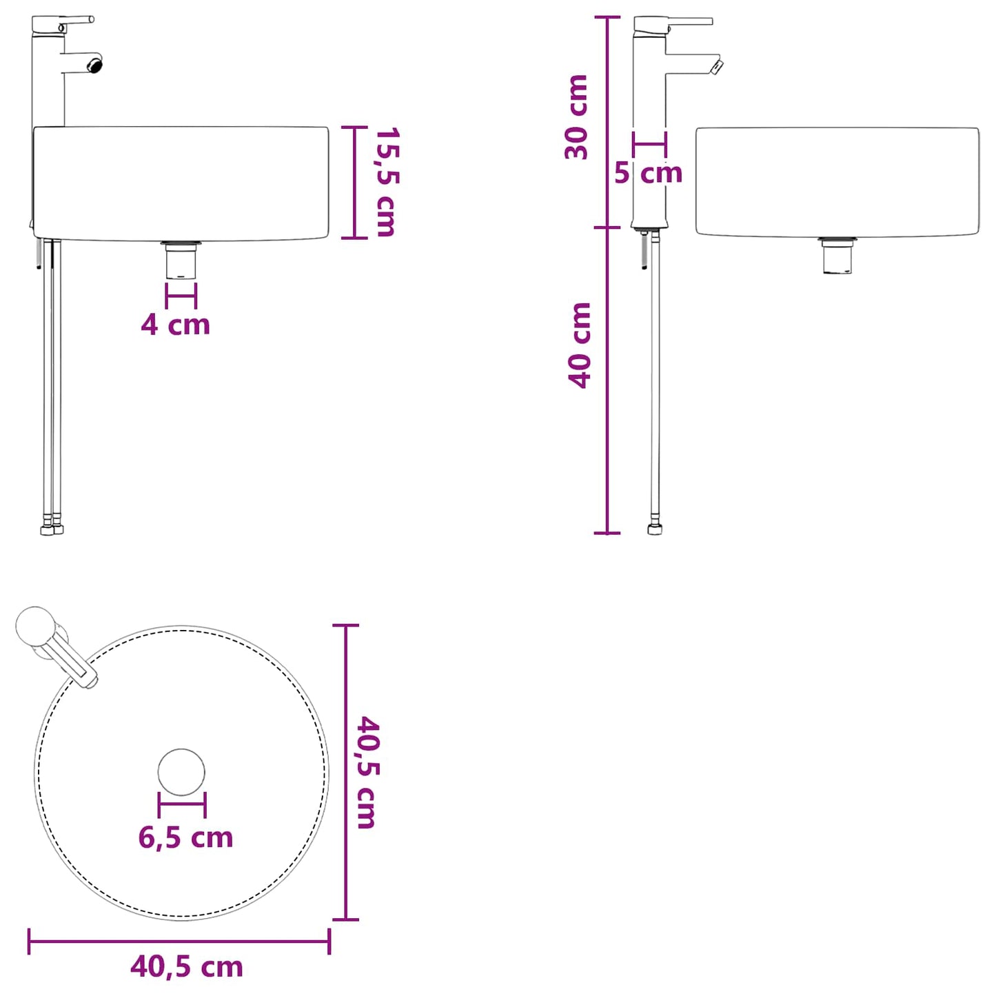 Badezimmermöbel-Set 2 Pcs Holzwerkstoff