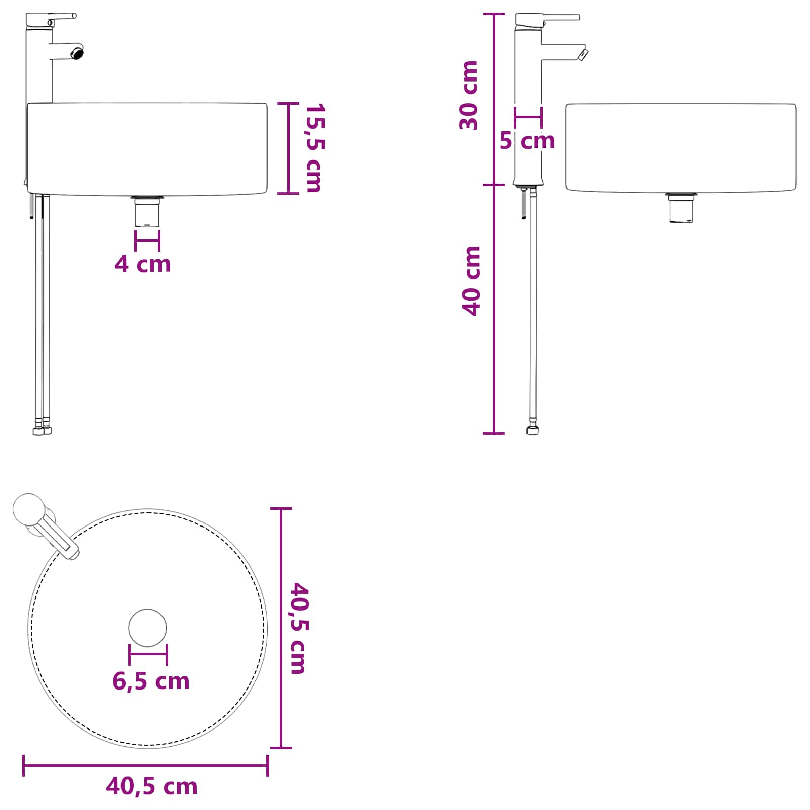 Badezimmermöbel-Set 2 Pcs Holzwerkstoff