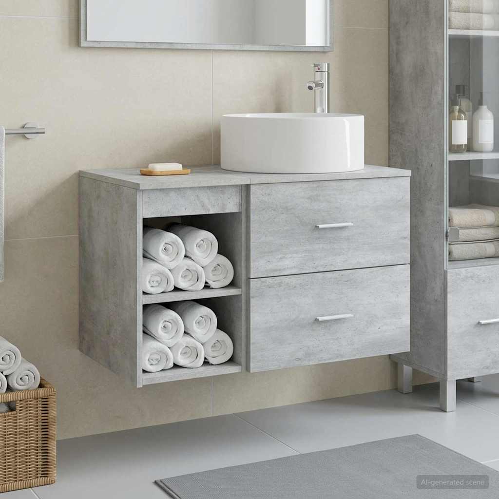 Badezimmermöbel-Set 2 Pcs Holzwerkstoff