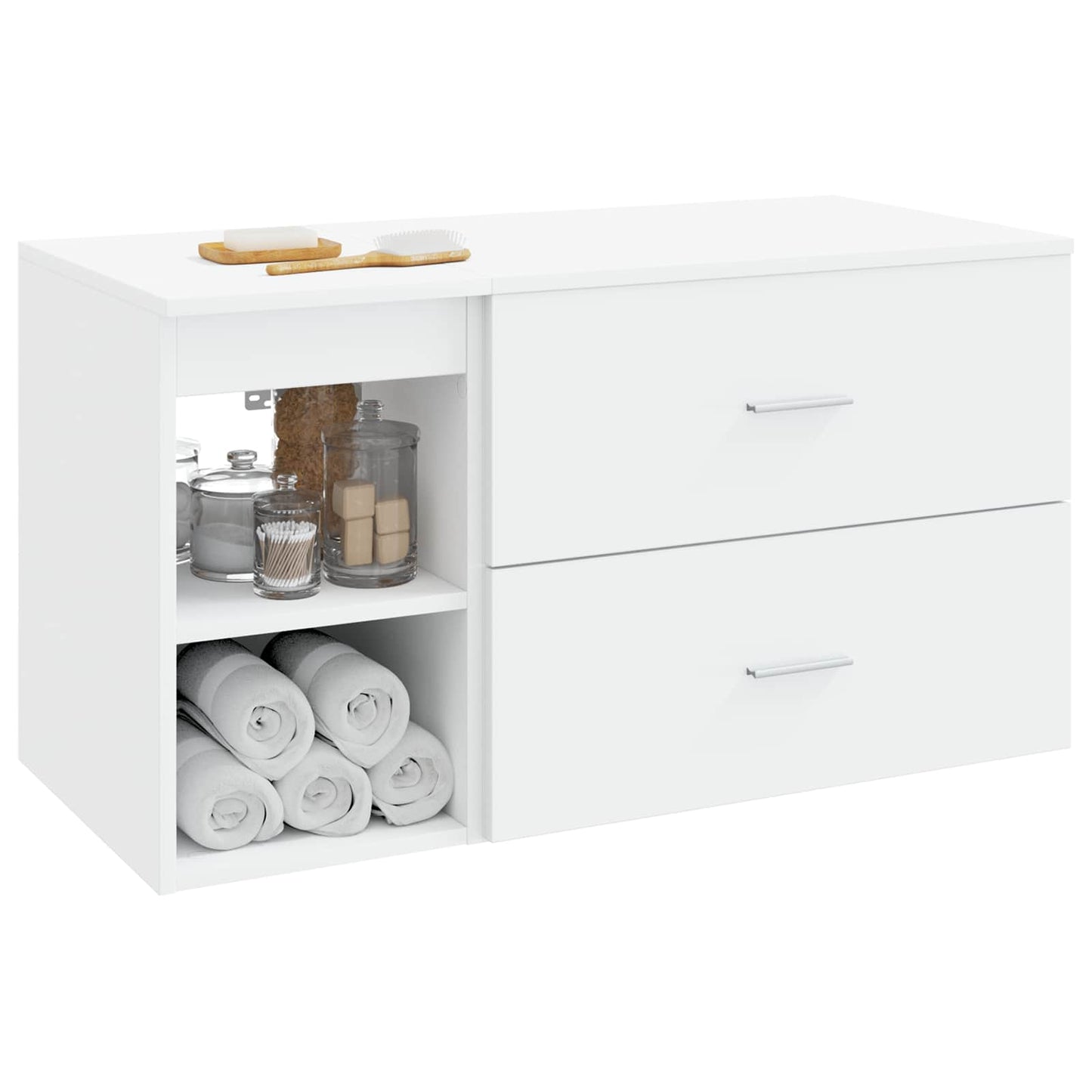 Badezimmermöbel-Set 2 Pcs Holzwerkstoff