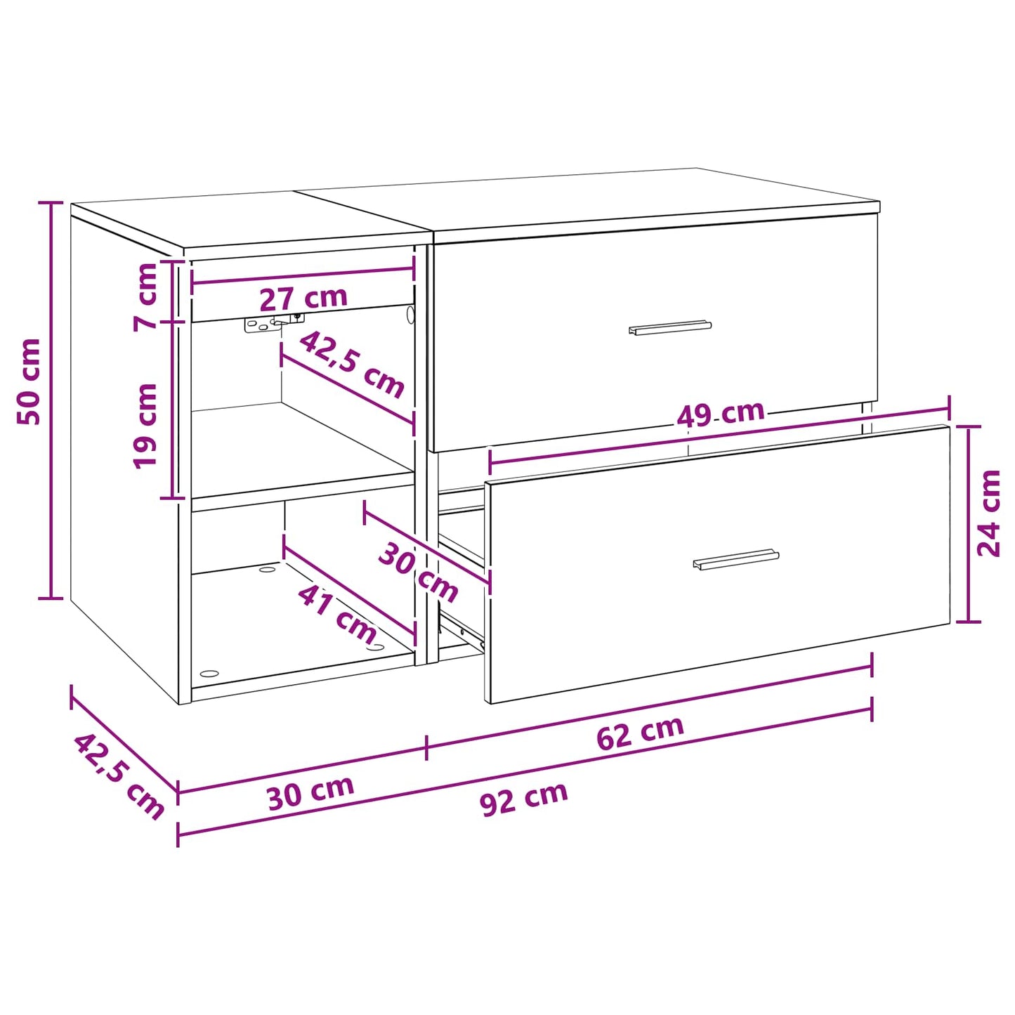 Badezimmermöbel-Set 2 Pcs Holzwerkstoff