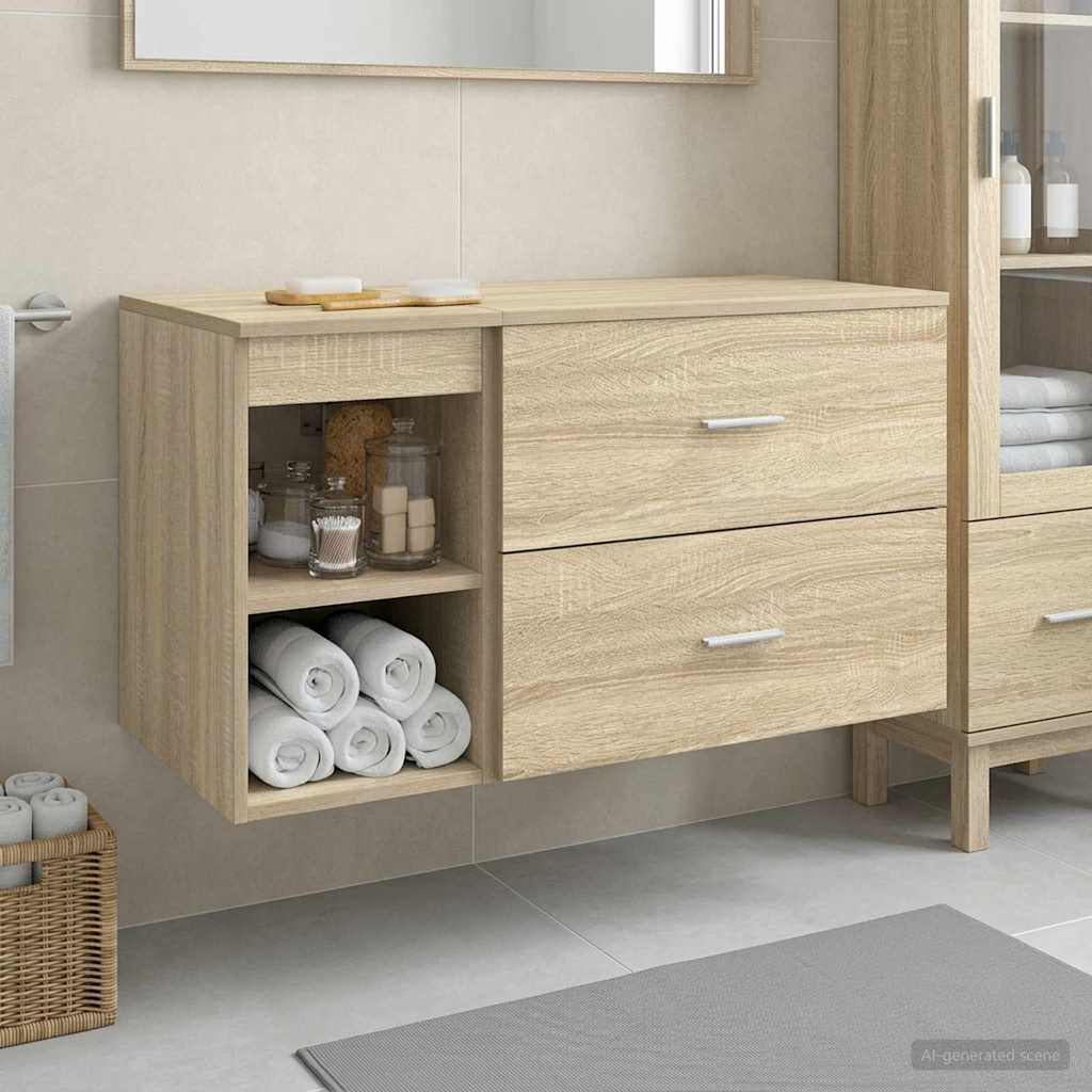 Badezimmermöbel-Set 2 Pcs Holzwerkstoff