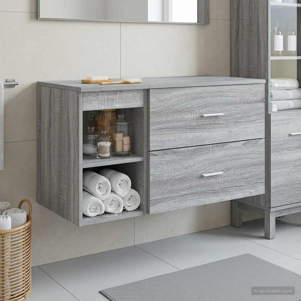 Badezimmermöbel-Set 2 Pcs Holzwerkstoff