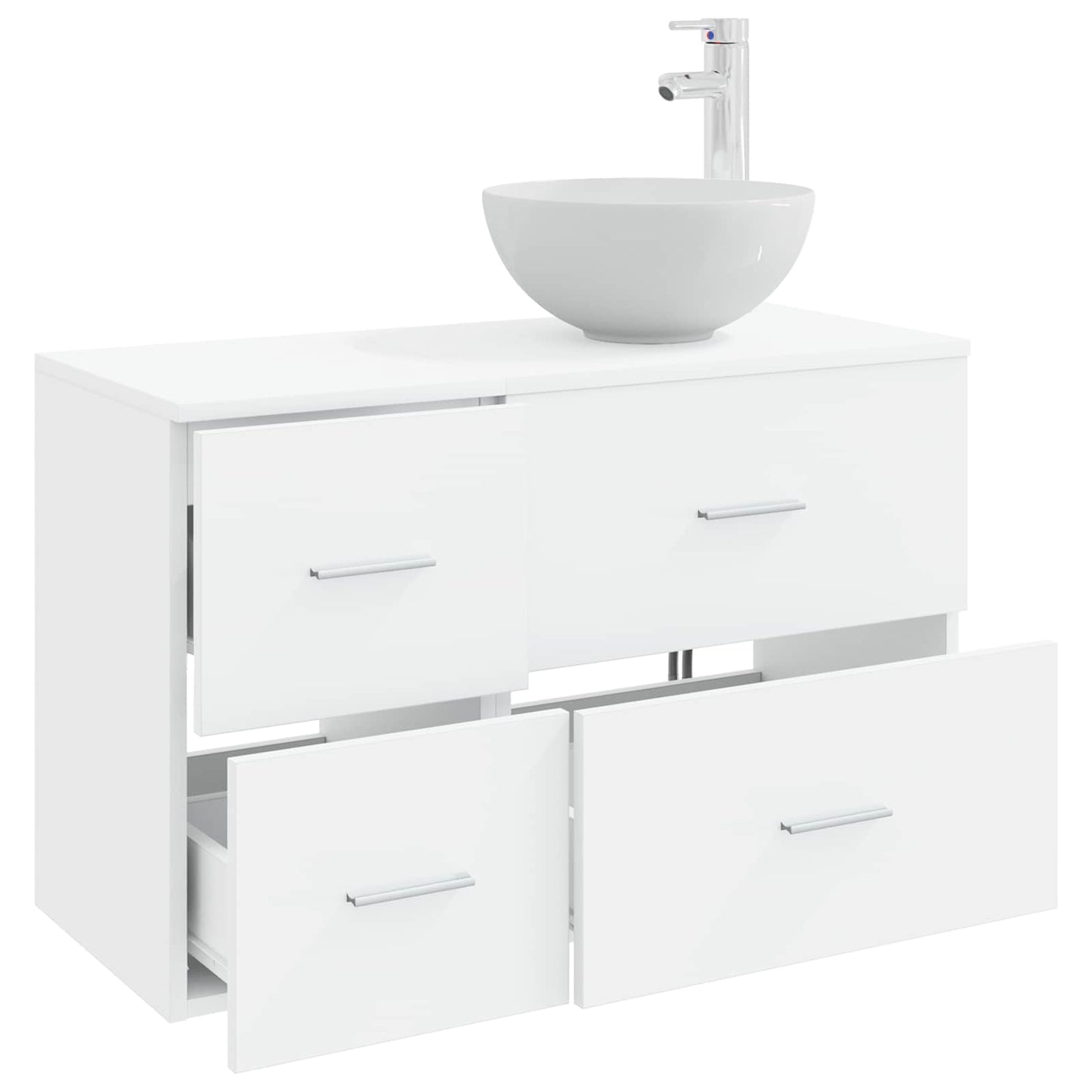 Badezimmermöbel-Set 2 Pcs Holzwerkstoff