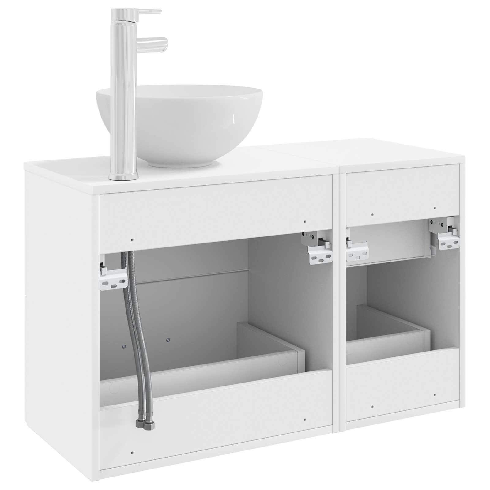Badezimmermöbel-Set 2 Pcs Holzwerkstoff