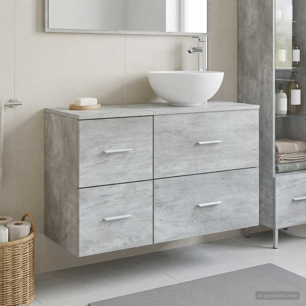 Badezimmermöbel-Set 2 Pcs Holzwerkstoff
