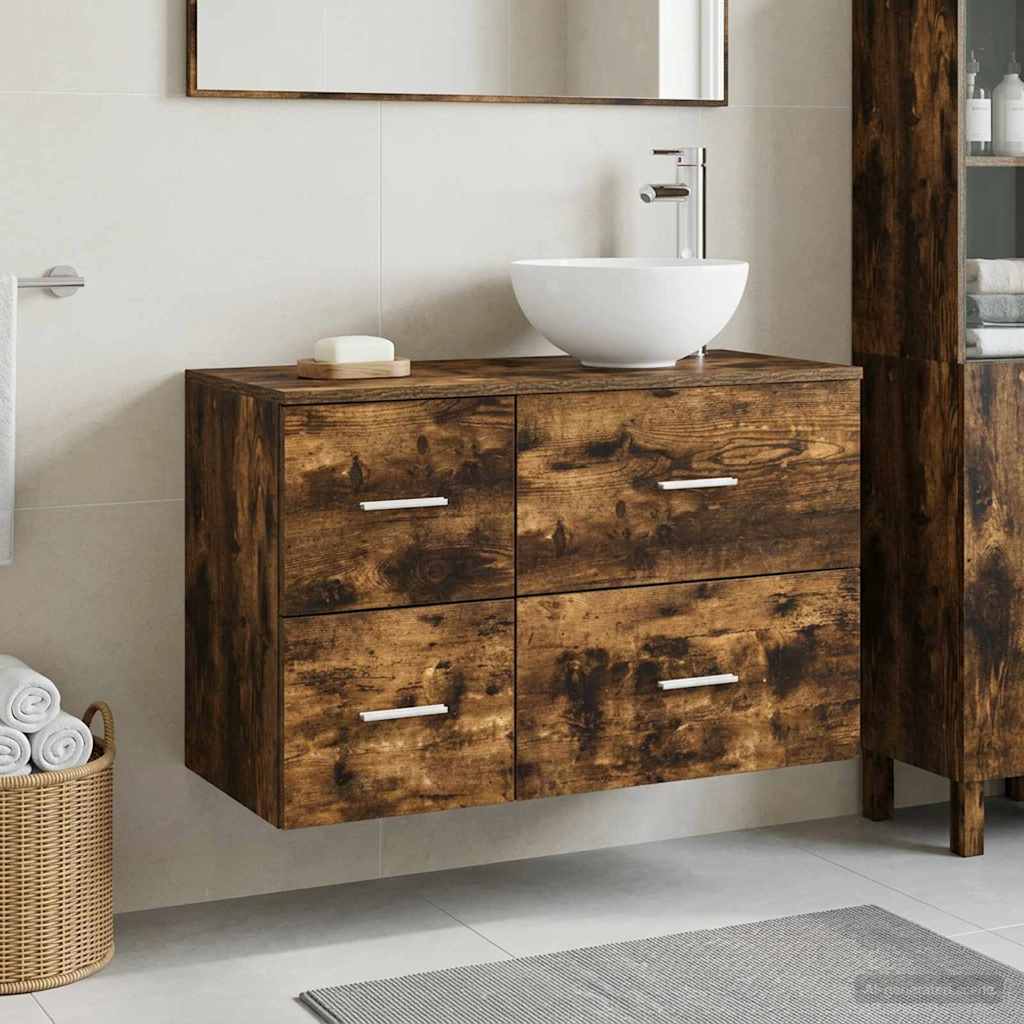 Badezimmermöbel-Set 2 Pcs Holzwerkstoff