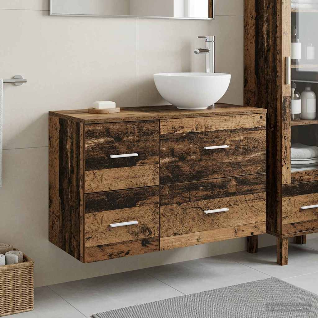 Badezimmermöbel-Set 2 Pcs Holzwerkstoff