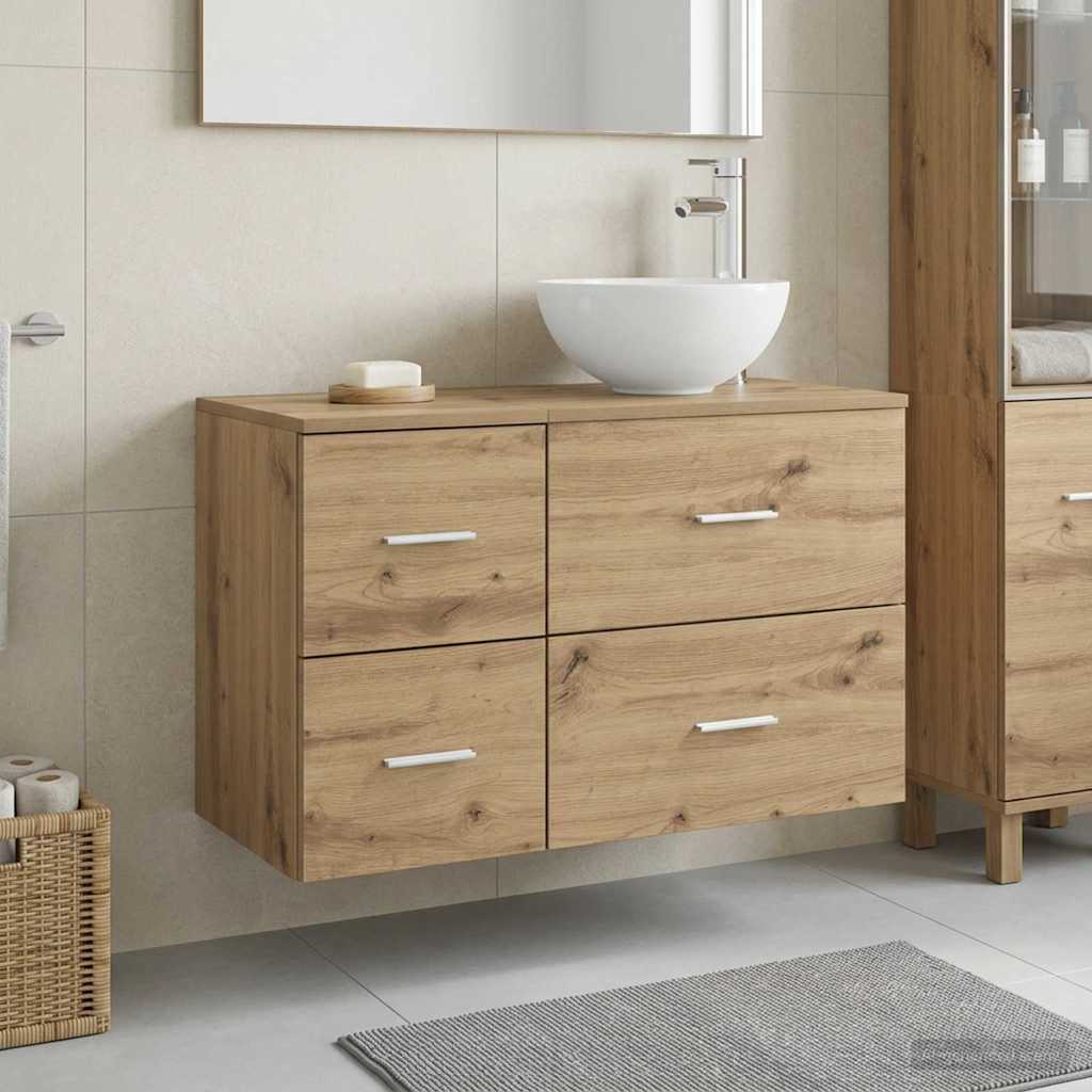 Badezimmermöbel-Set 2 Pcs Holzwerkstoff