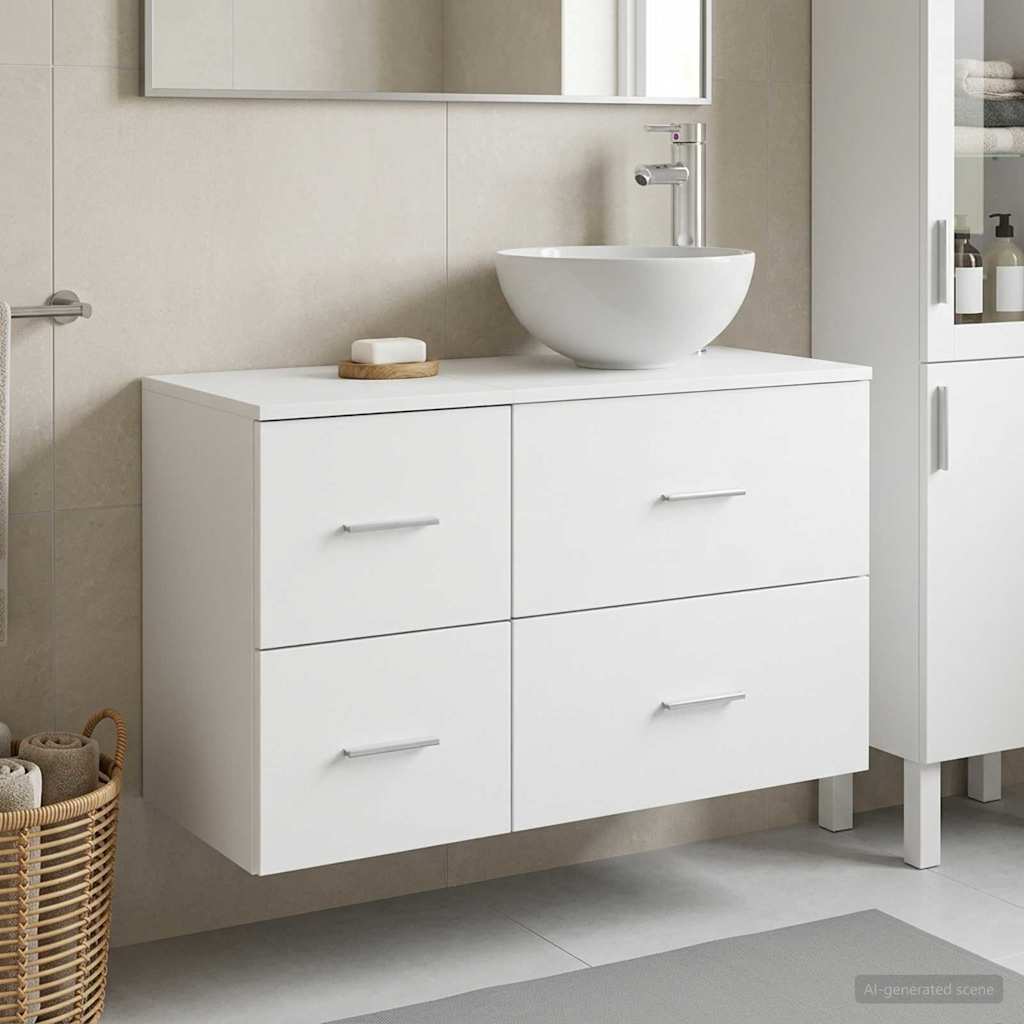 Badezimmermöbel-Set 2 Pcs Holzwerkstoff
