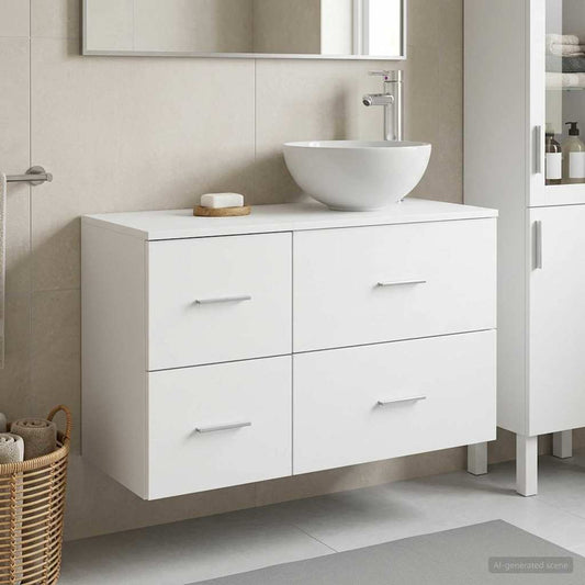Badezimmermöbel-Set 2 Pcs Holzwerkstoff