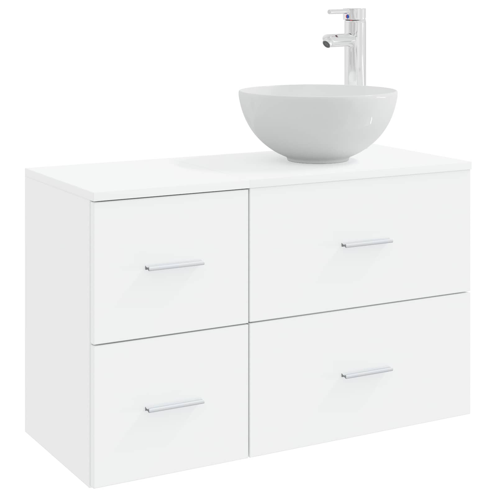 Badezimmermöbel-Set 2 Pcs Holzwerkstoff