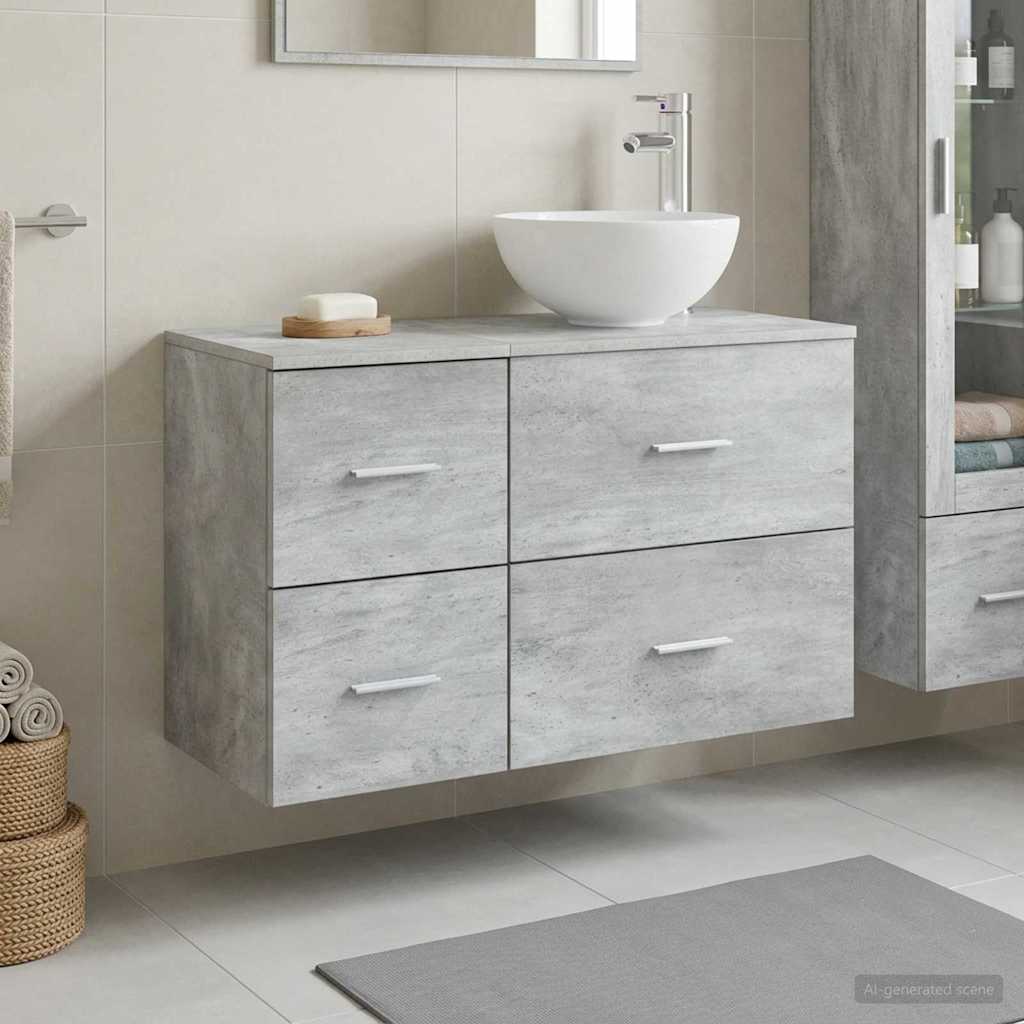 Badezimmermöbel-Set 2 Pcs Holzwerkstoff