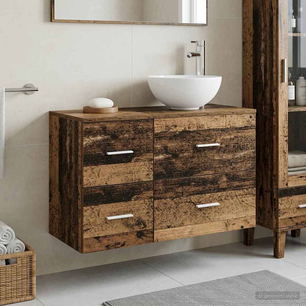 Badezimmermöbel-Set 2 Pcs Holzwerkstoff