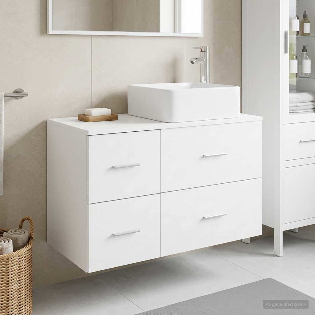Badezimmermöbel-Set 2 Pcs Holzwerkstoff