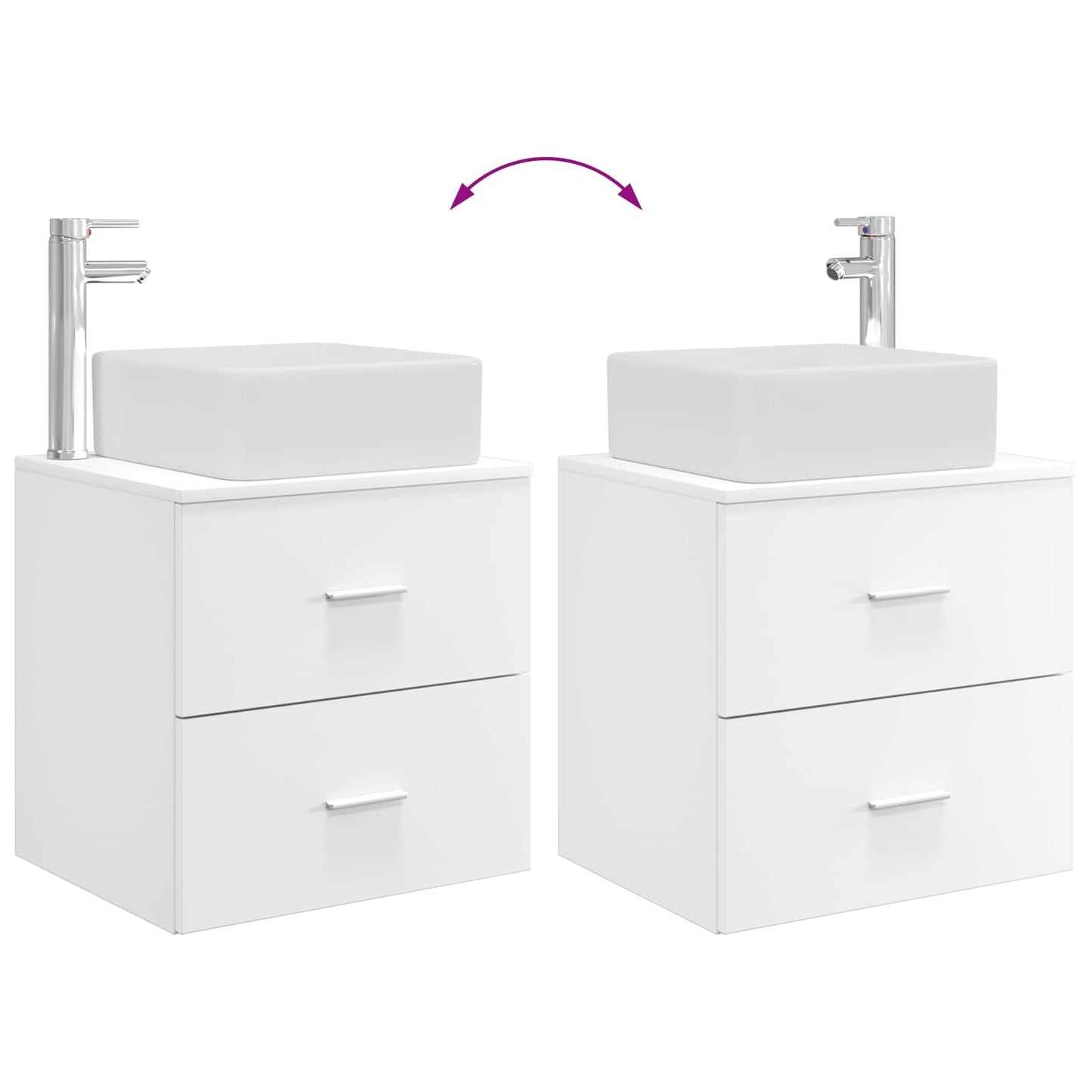 Badezimmermöbel-Set 2 Pcs Holzwerkstoff