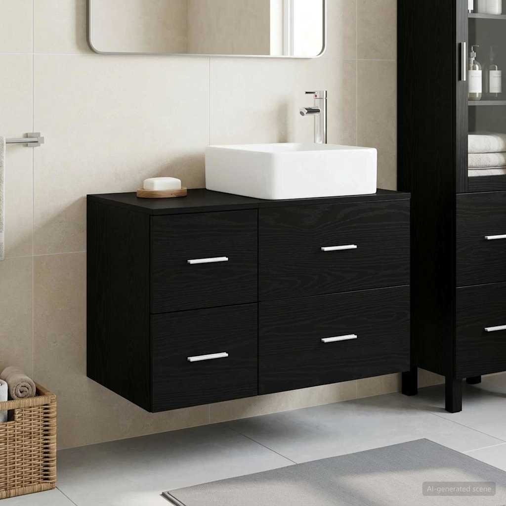 Badezimmermöbel-Set 2 Pcs Holzwerkstoff