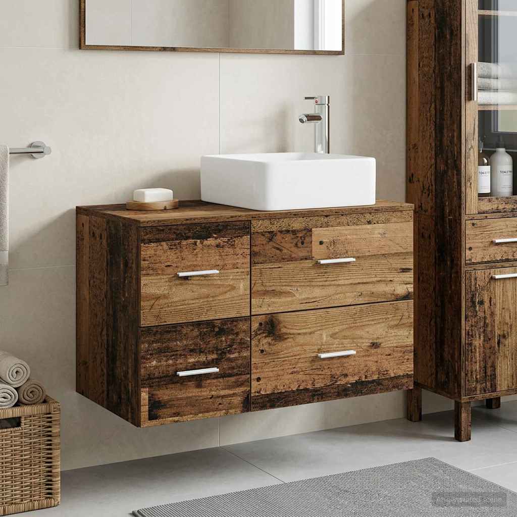 Badezimmermöbel-Set 2 Pcs Holzwerkstoff
