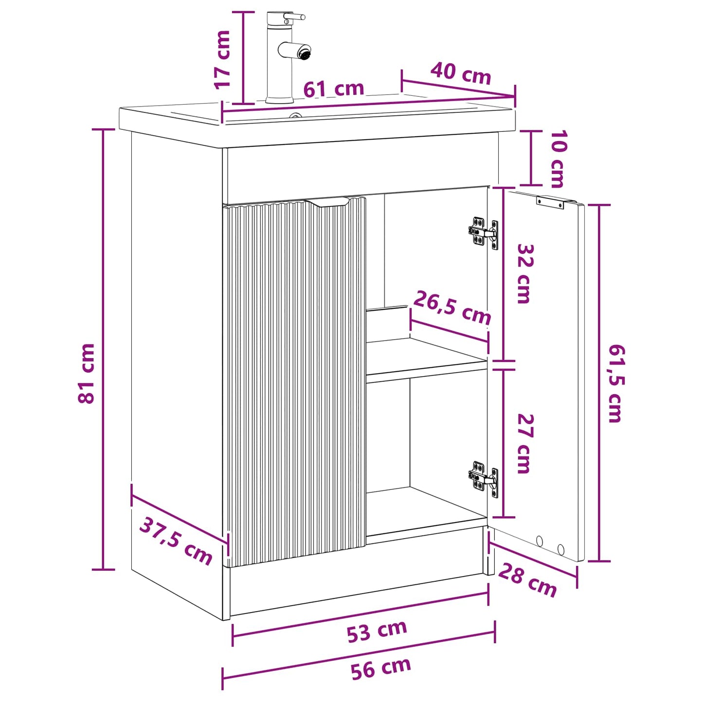 Badezimmermöbel-Set Holzwerkstoff