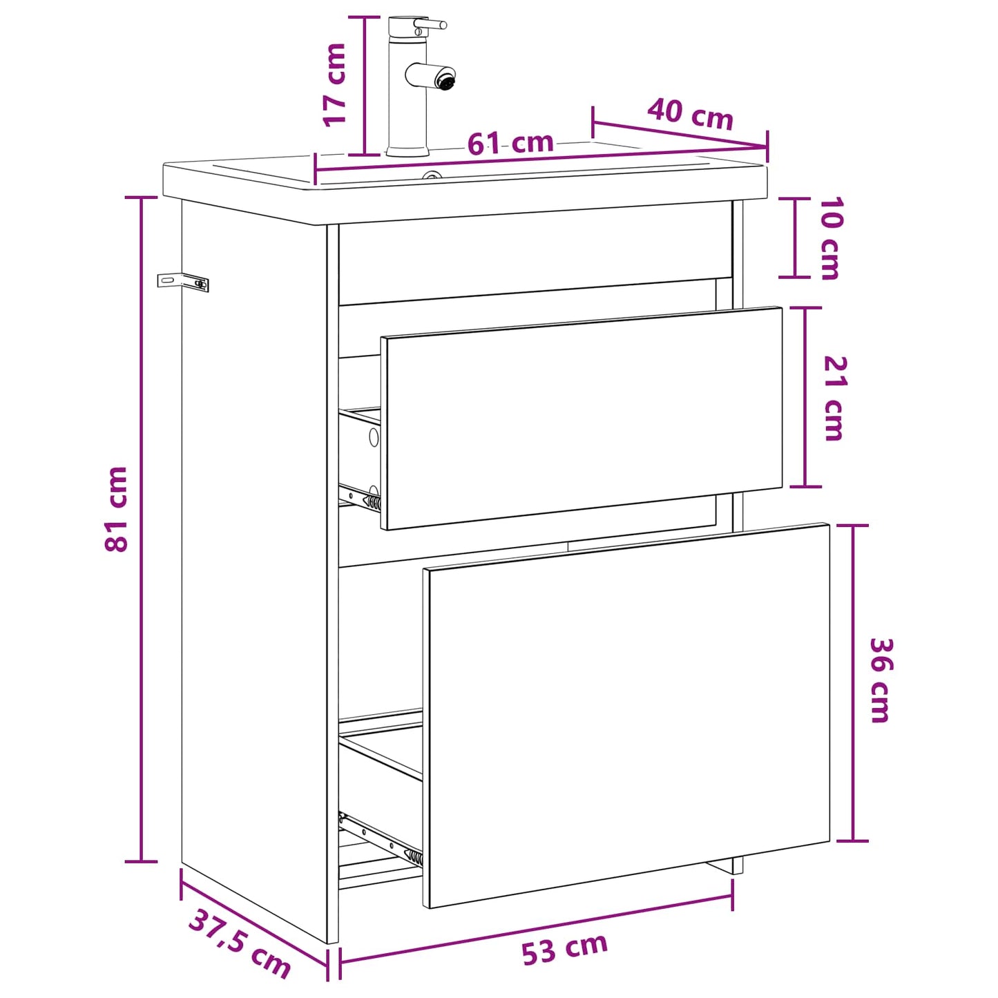 Badezimmermöbel-Set Holzwerkstoff