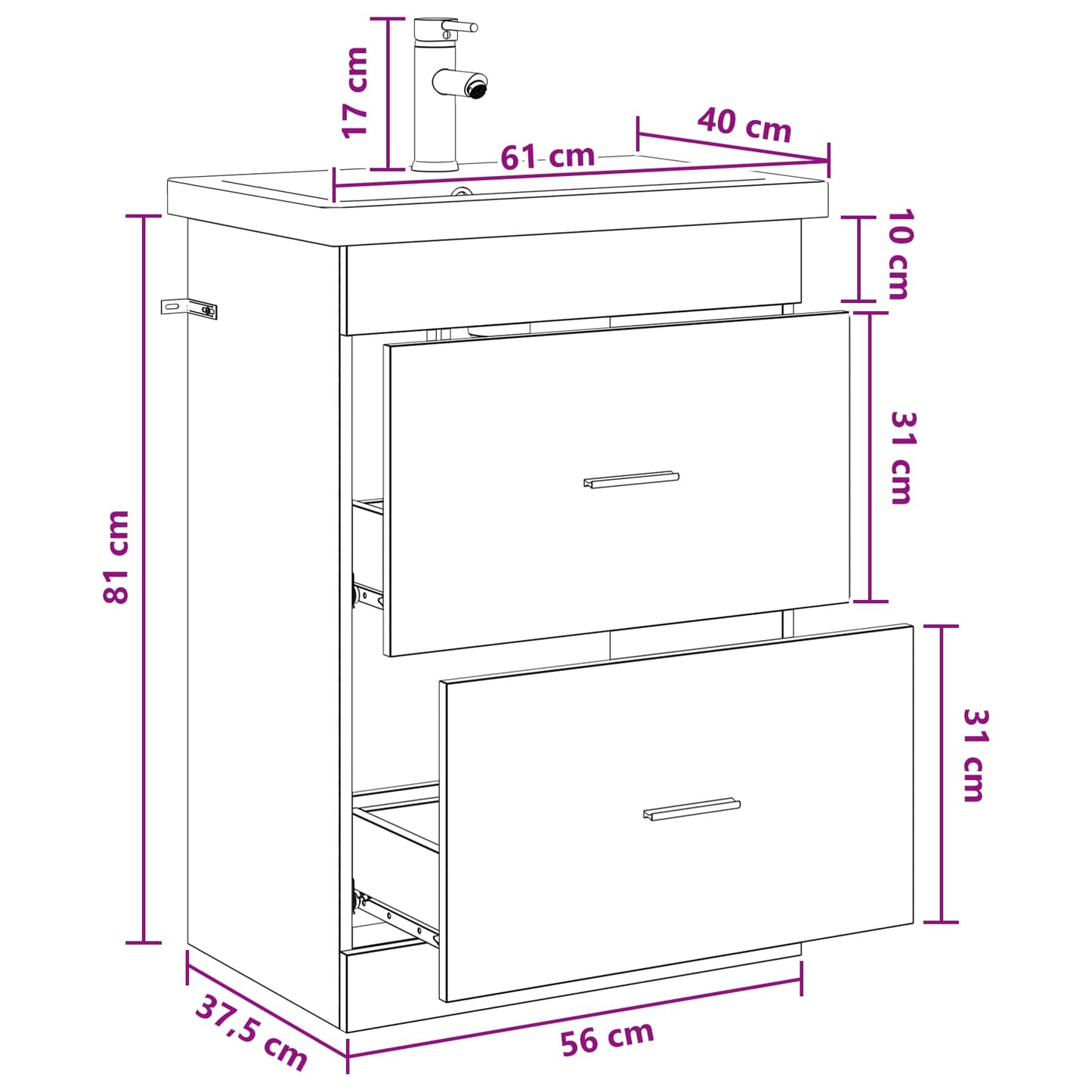 Badezimmermöbel-Set Holzwerkstoff