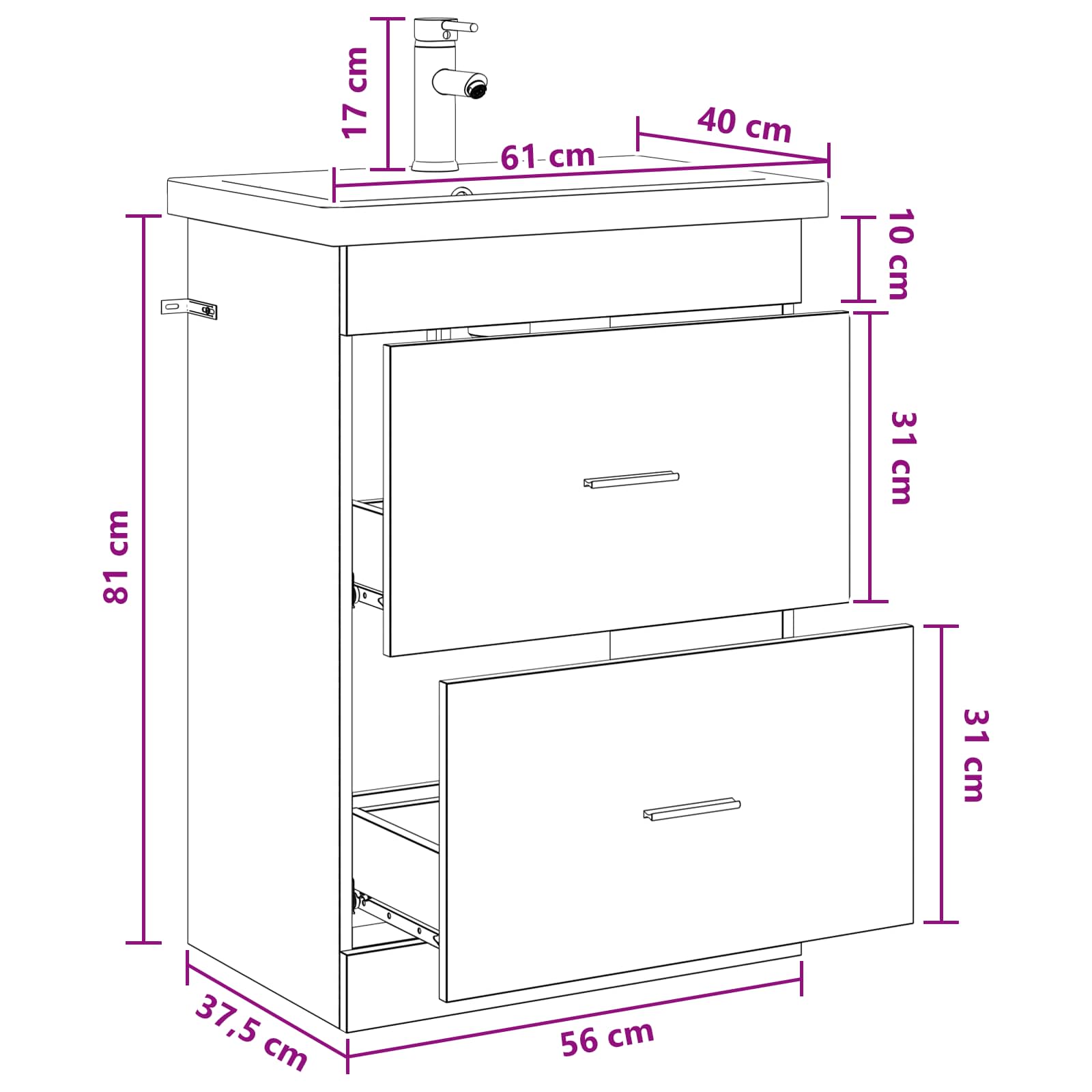 Badezimmermöbel-Set Holzwerkstoff